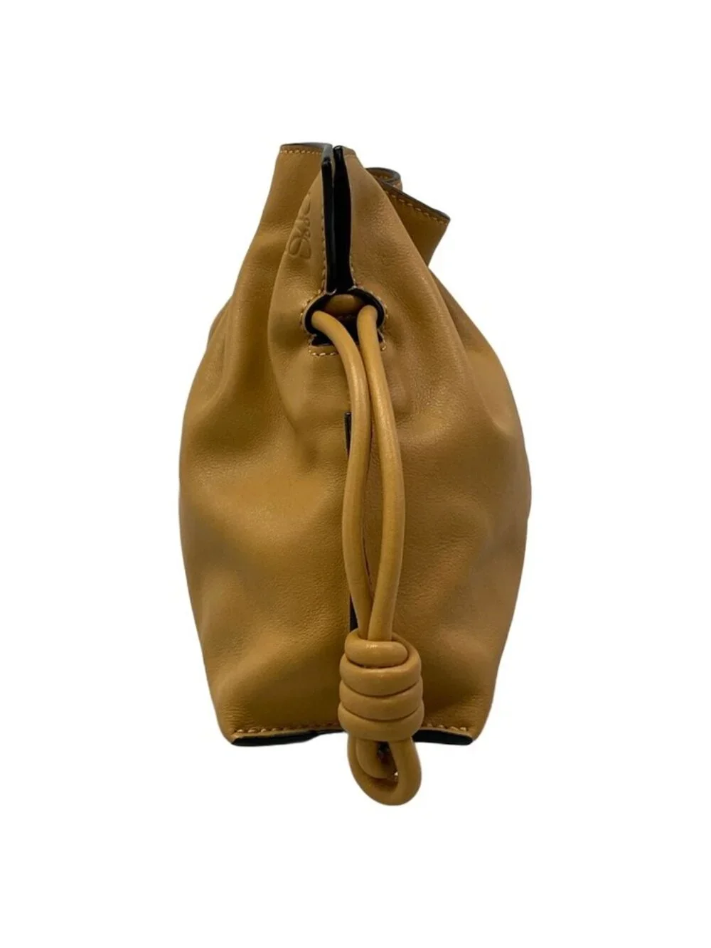 Loewe Clutch Flamenco Mini Light Brown Leather